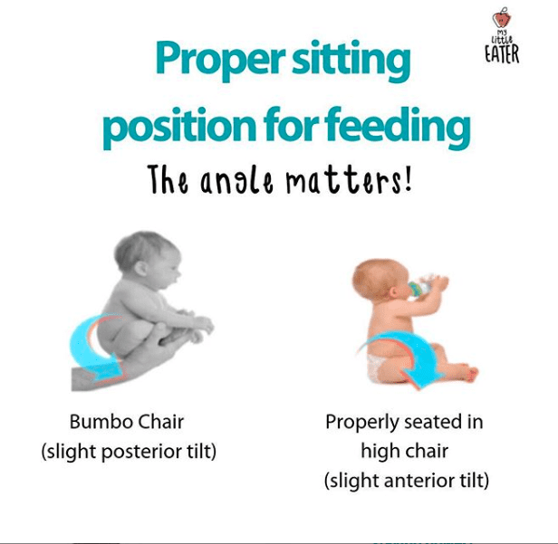 booster seat that affects child's posture vs. sitting upright properly 
