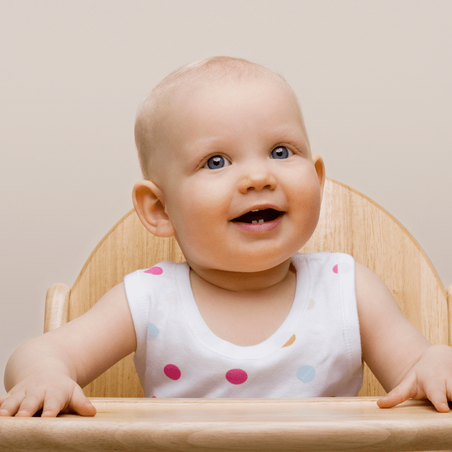 wooden high chair for baby led weaning