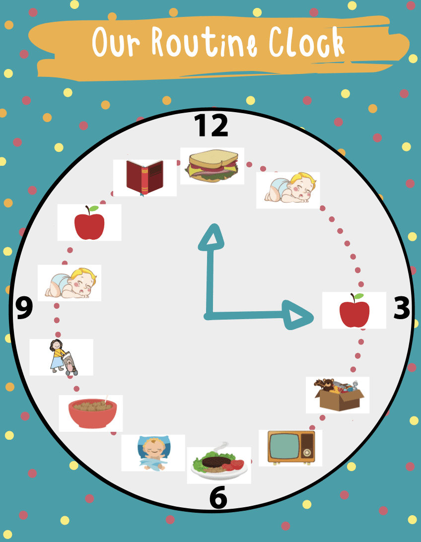 toddler meal routine clock