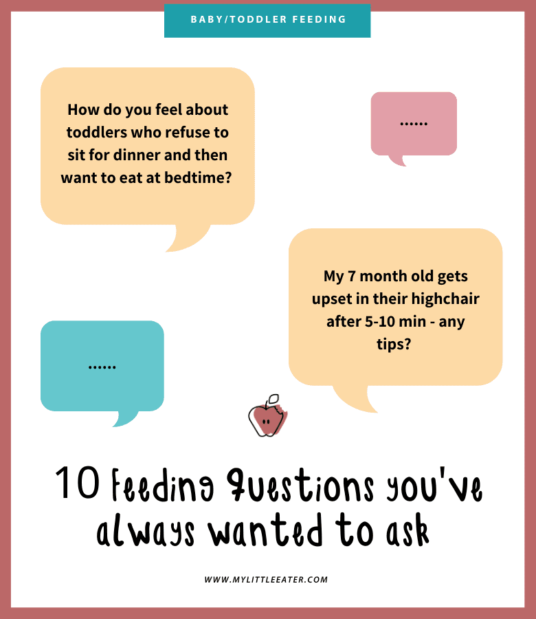 10 common feeding questions about baby and toddler feeding