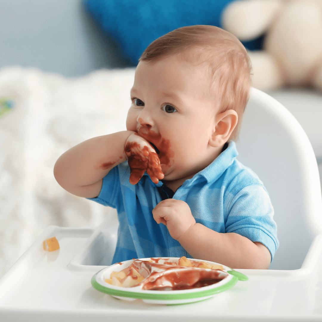 how to minimize mess with baby led weaning