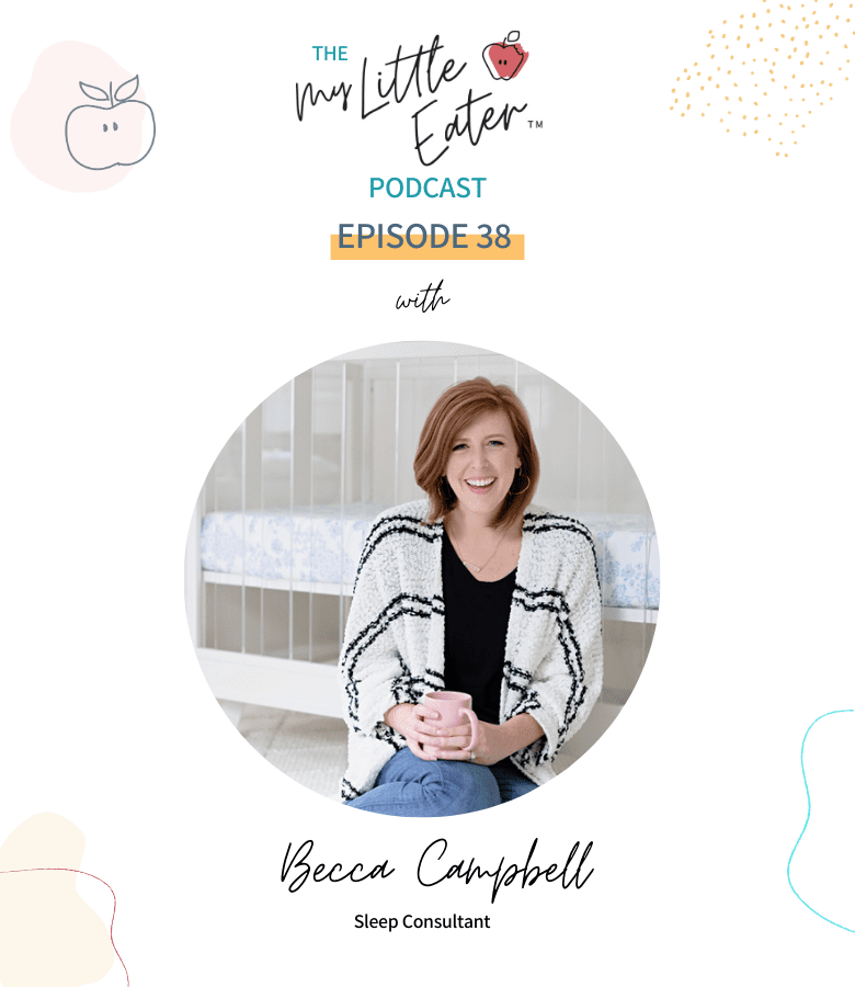Episode art for episode "#38: Overcoming Toddler Sleep Issues with Becca Campbell of Little Z's Sleep". Pictured is an image of Becca Campbell.