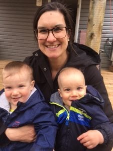 Second twin mom interviewed, Jill, and her twin boys.