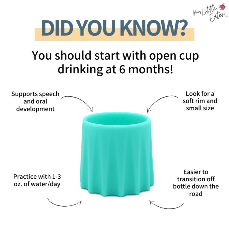 Open Cup Drinking 101 How to teach open cup drinking to your baby My Little Eater