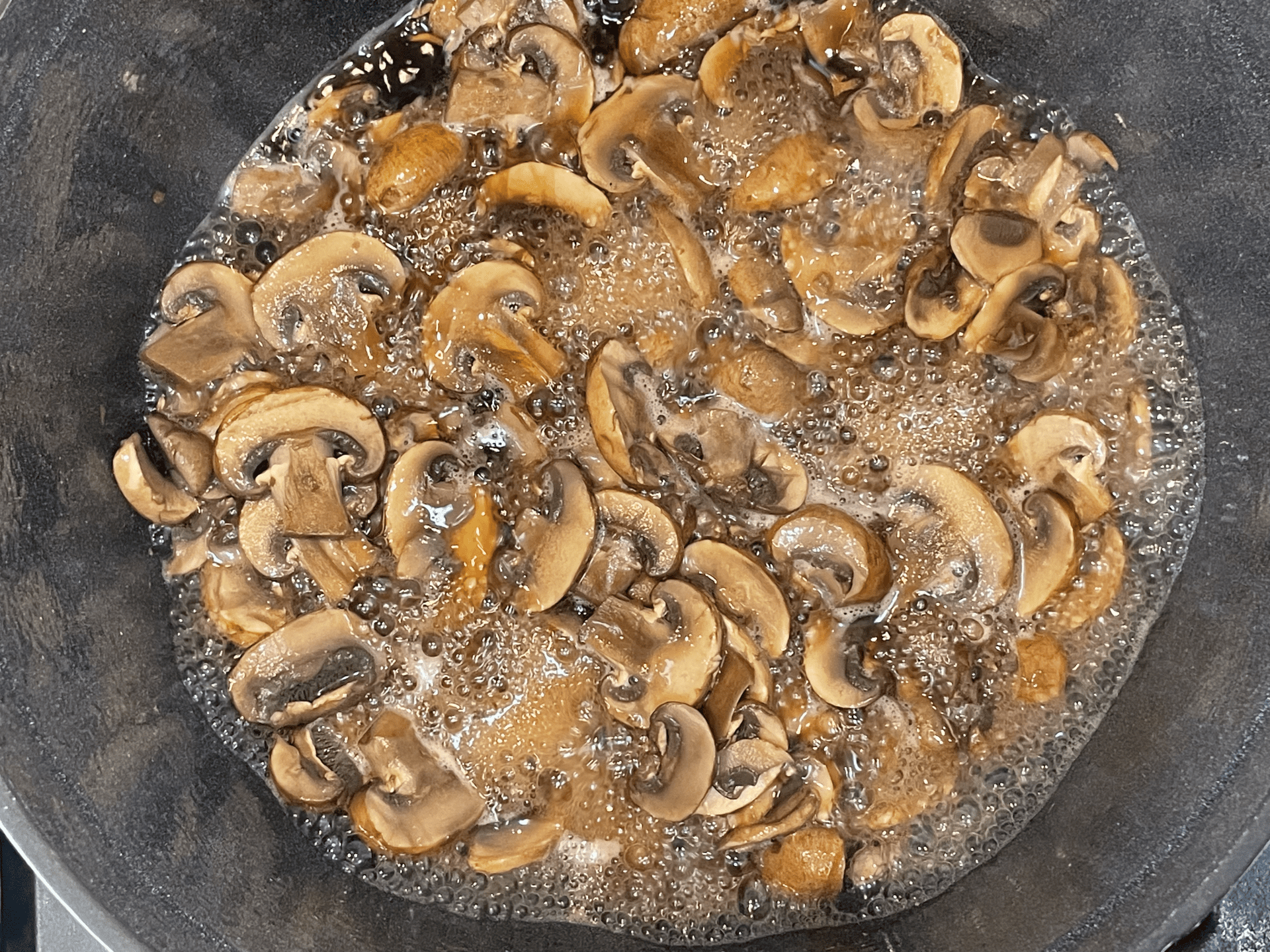 Cooking mushrooms for Healthy Toddler Mushroom Orzo Recipe