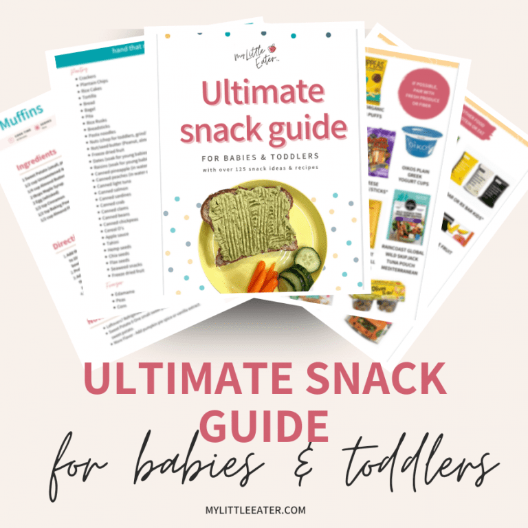 The ultimate snack guide for babies and toddlers, get healthy snack ideas here