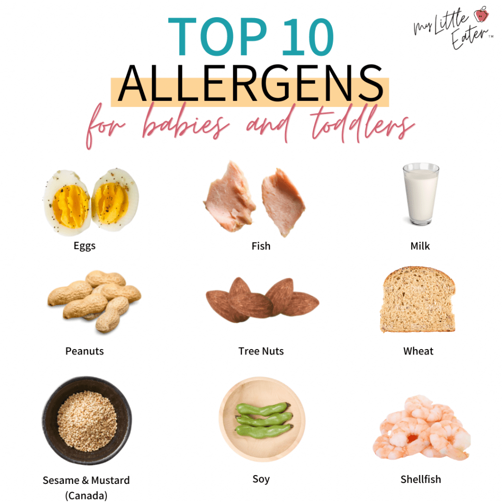 top 10 allergens, including cow's milk allergy