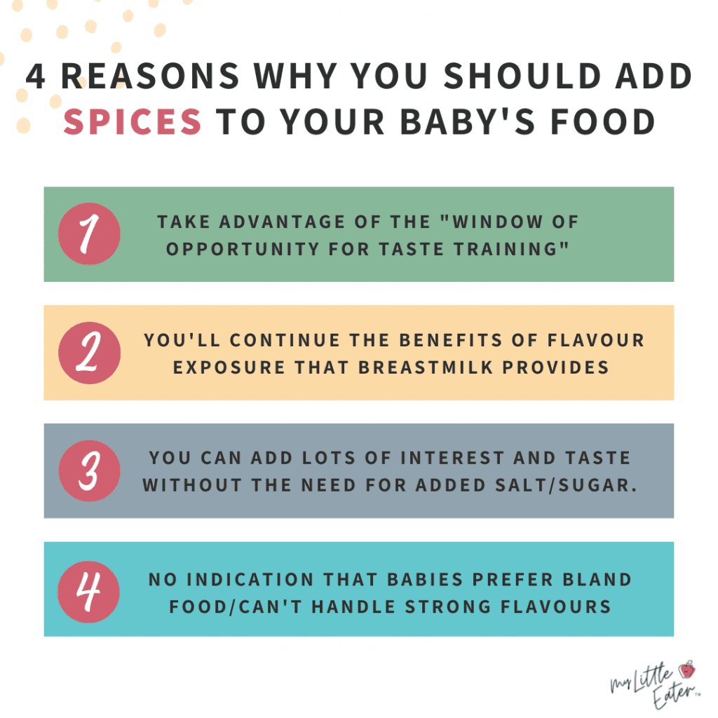 can I add spices to my baby friendly family meals?