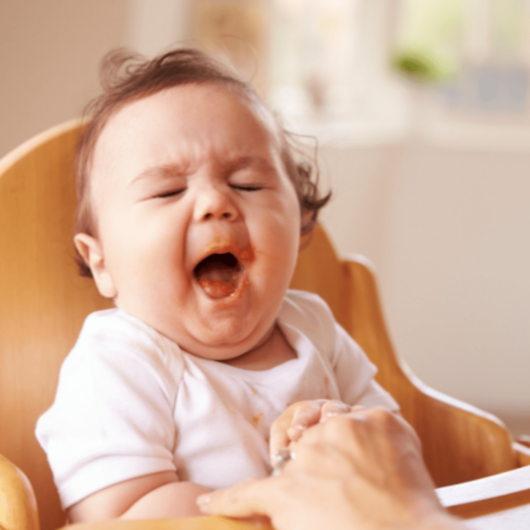 How to help baby excessive gagging when starting solid foods