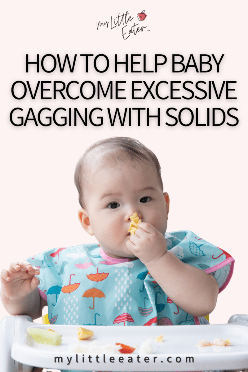 How to help baby excessive gagging when starting solid foods