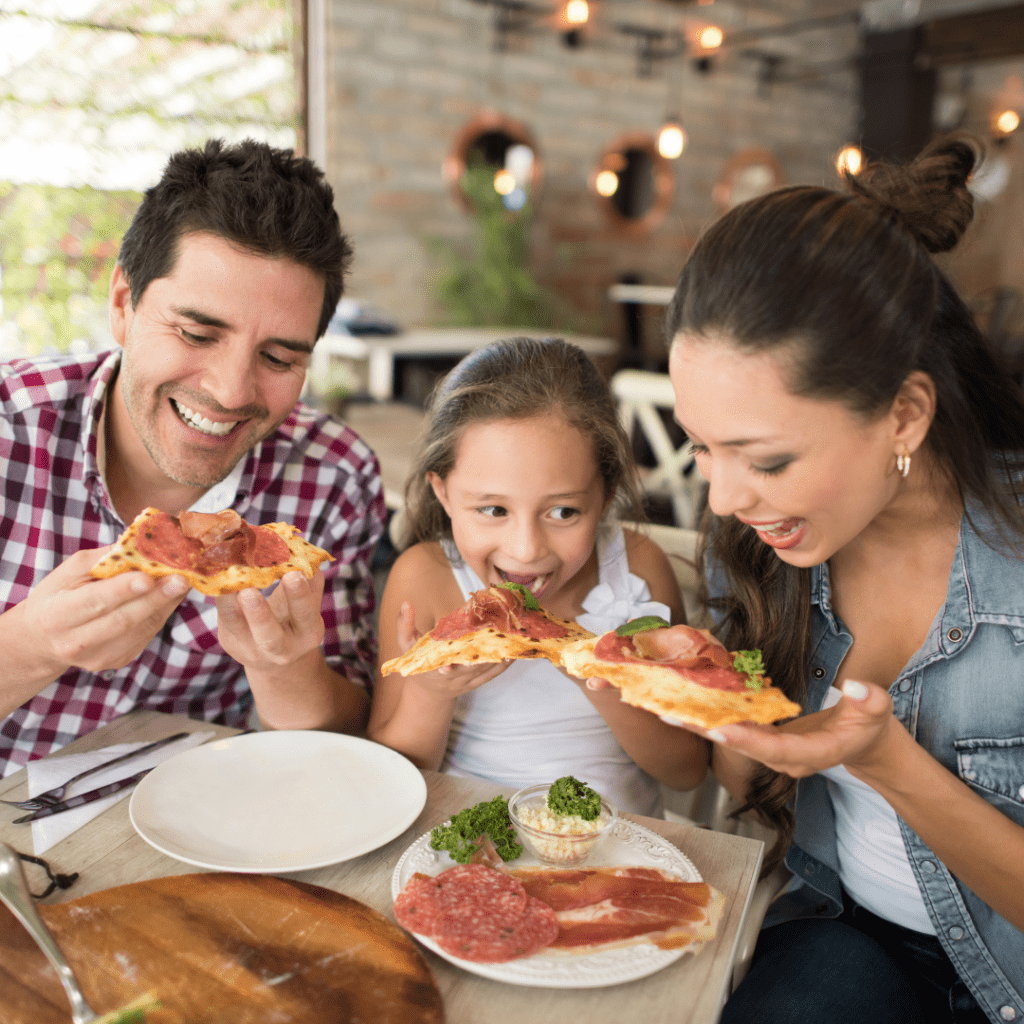 eating out as a family with babies, toddlers, and kids