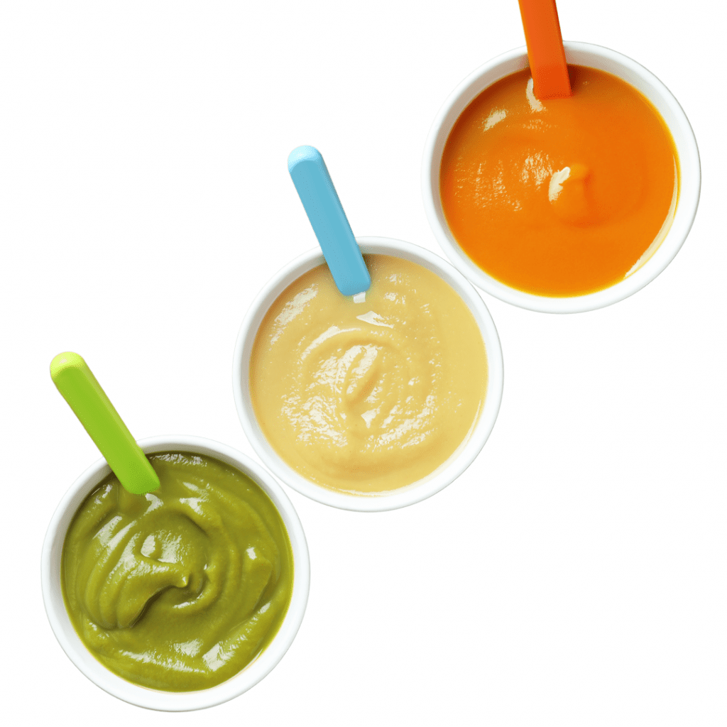puréed baby food