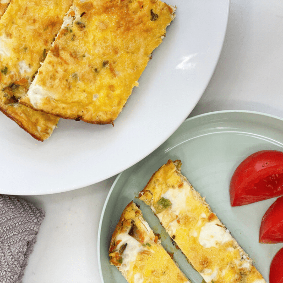Tofu Frittata with Tomato Wedges