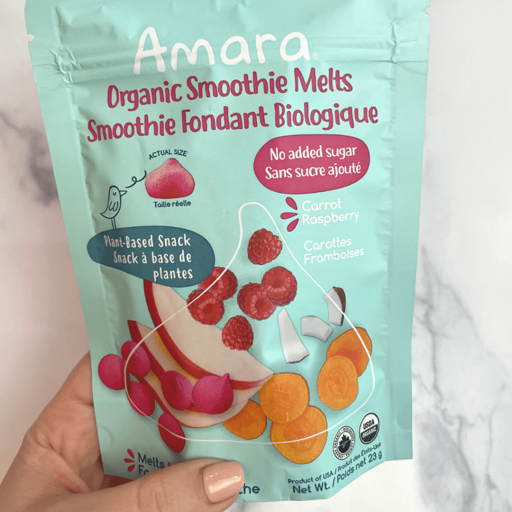 Amara smoothie melts; store bought baby food