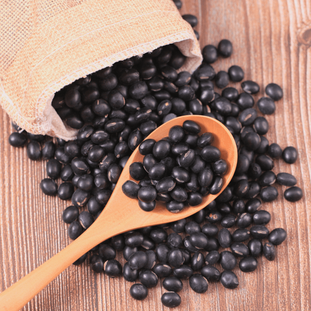 dried black beans to pureed black beans
