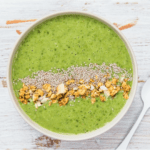 tropical green smoothie for babies and toddlers; mango kale smoothie bowl
