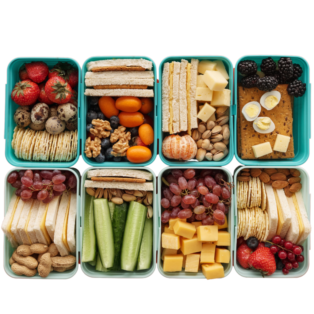 How much food to offer toddlers after daycare; various snack options for a child to eat.