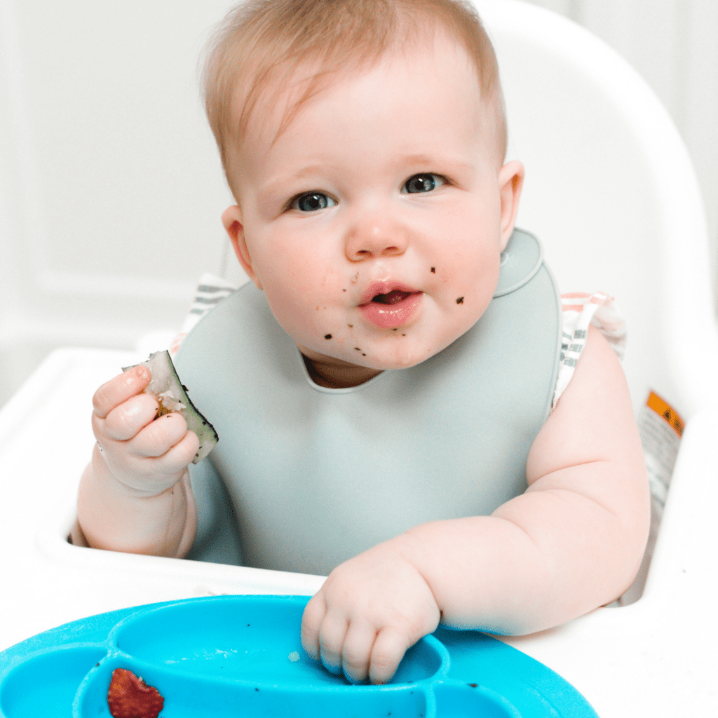 baby gags on table food during baby led weaning