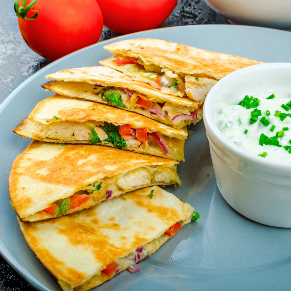 what to pack for daycare lunch; baby and toddler quesadillas