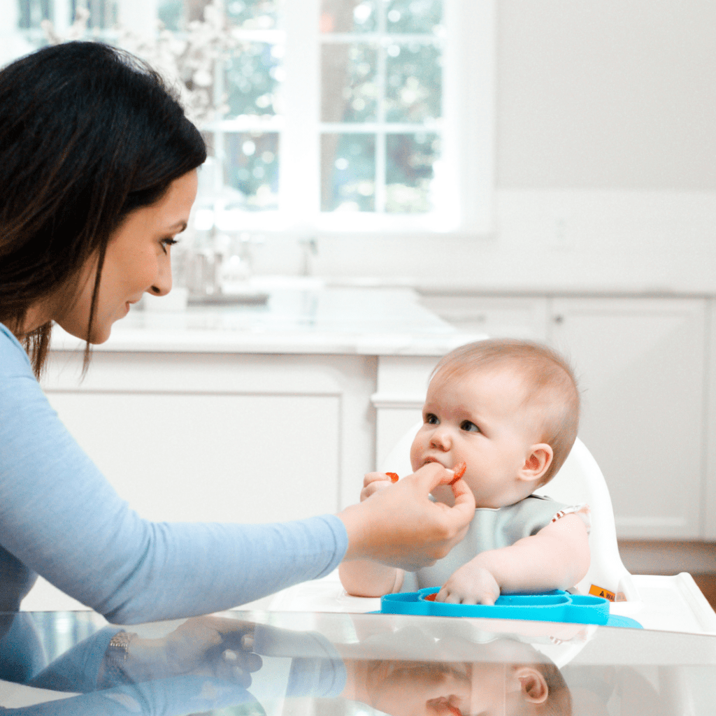 babies have highly sensitive gag reflexes to push food forward and keep them safe
