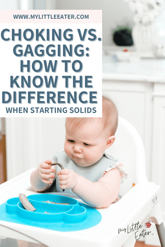how to tell the difference between baby choking and when baby gags