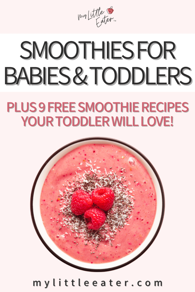 smoothies for babies and toddlers; pin image