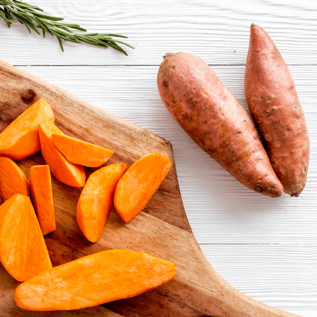 Sweet potato; fall vegetables and fruit.