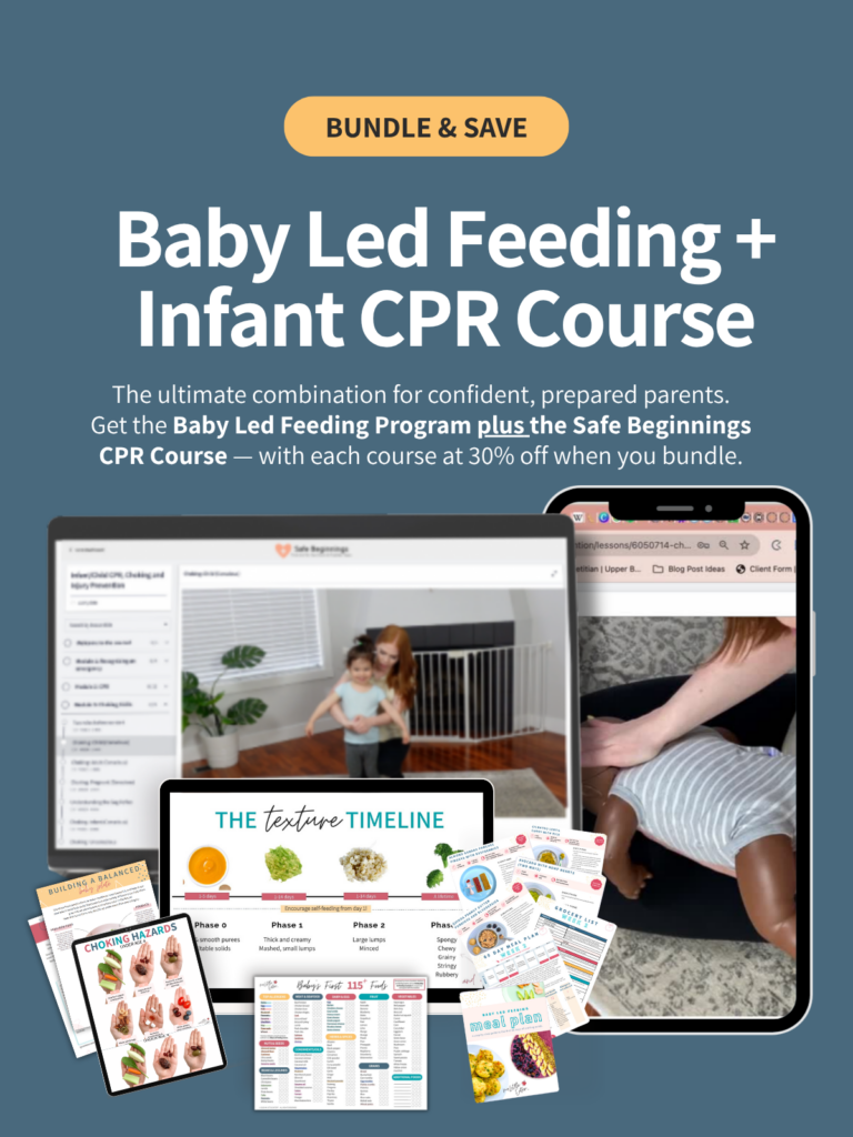 Baby led feeding solids + infant cpr course