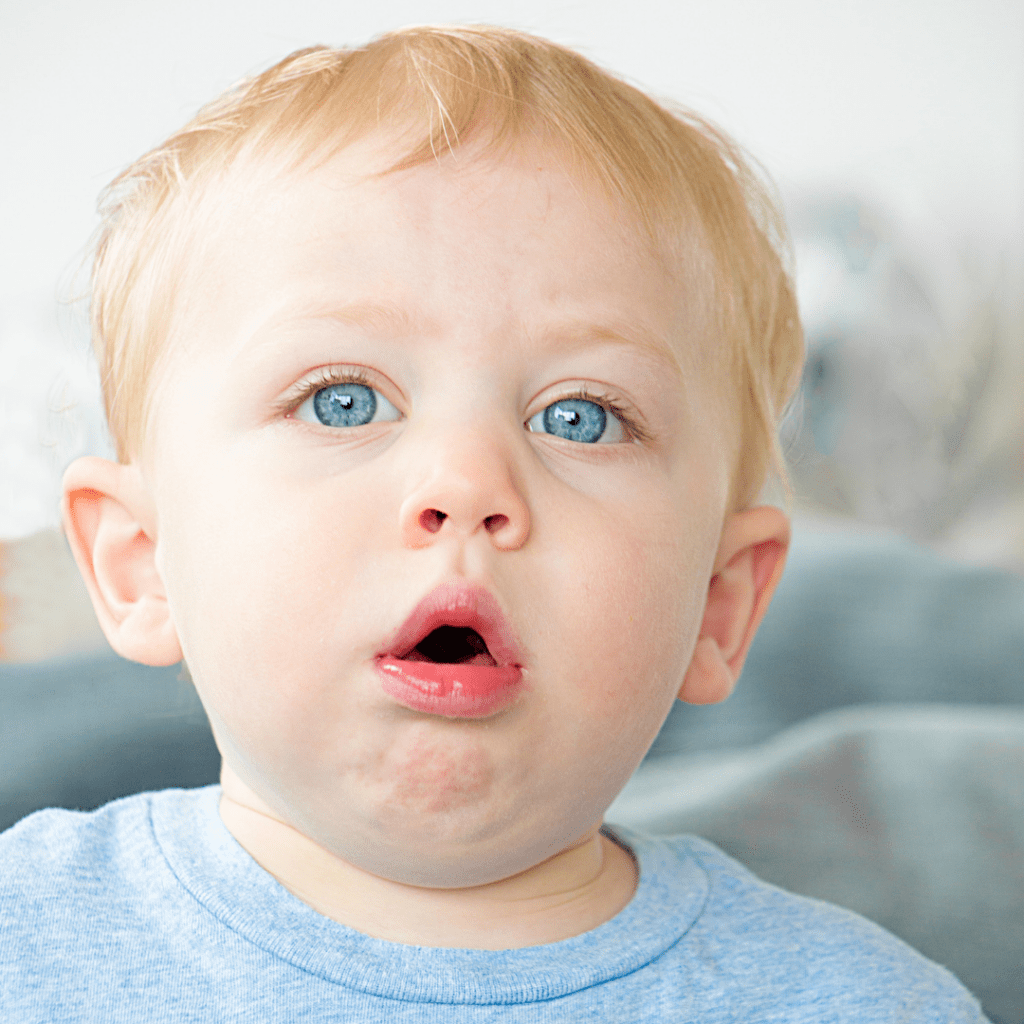 Are slippery foods a choking risk for baby led weaning? Baby with wide eyes and appears to be gagging.