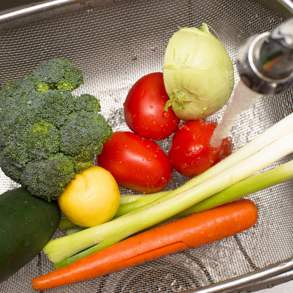 Thoroughly wash fresh vegetables before serving them to babies, especially if keeping the skin on for grip.