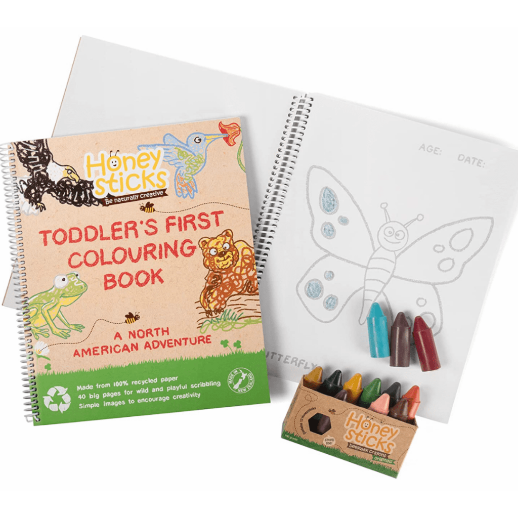 Crayons and a coloring book for the holidays.