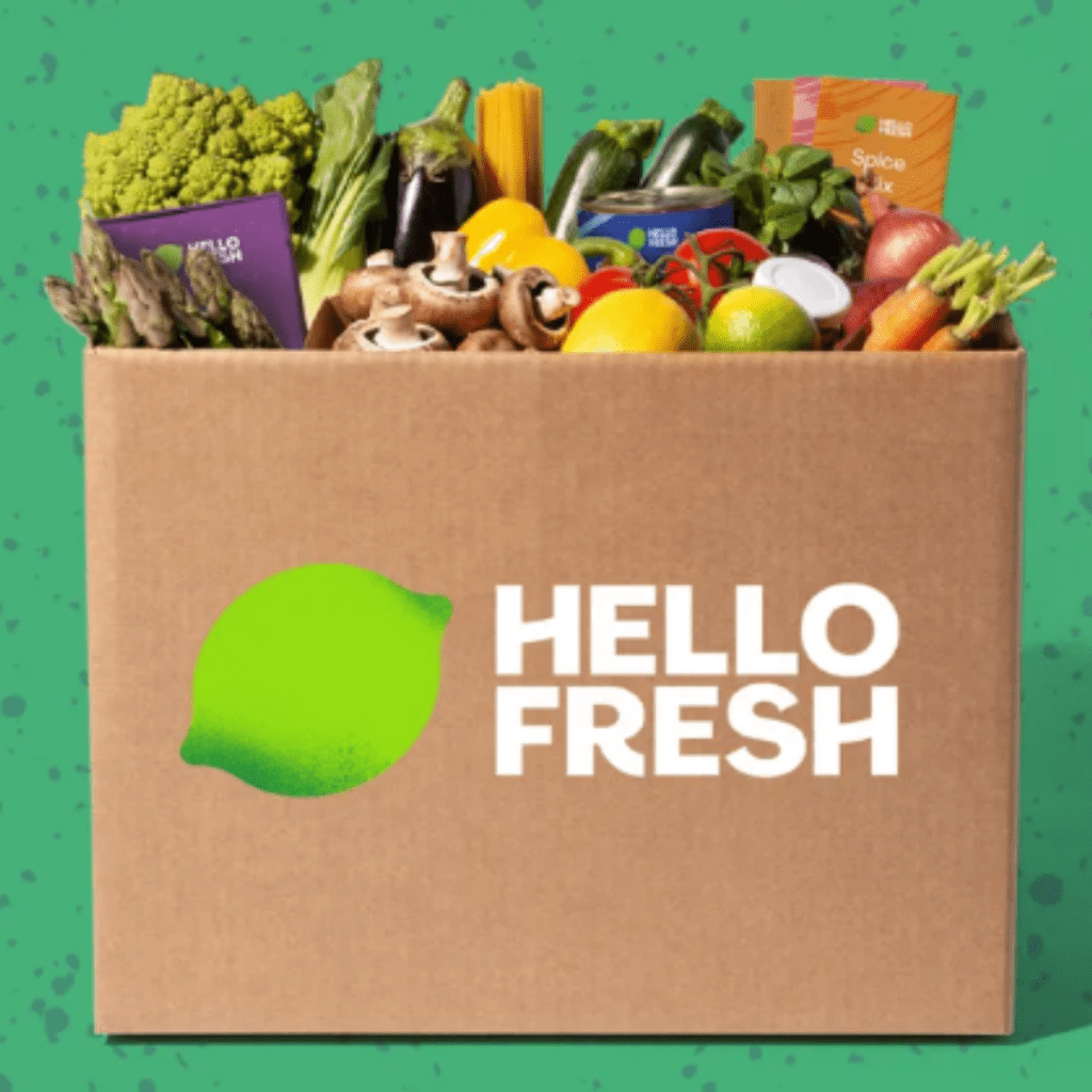 Hello Fresh subscription box; 2023 holiday gift ideas for new parents.