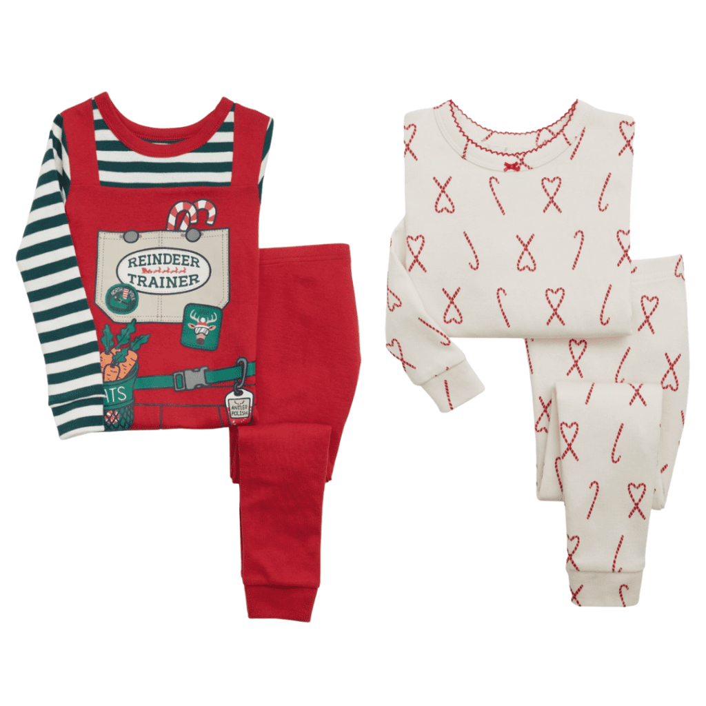 Adorable holiday pajamas for a toddler.