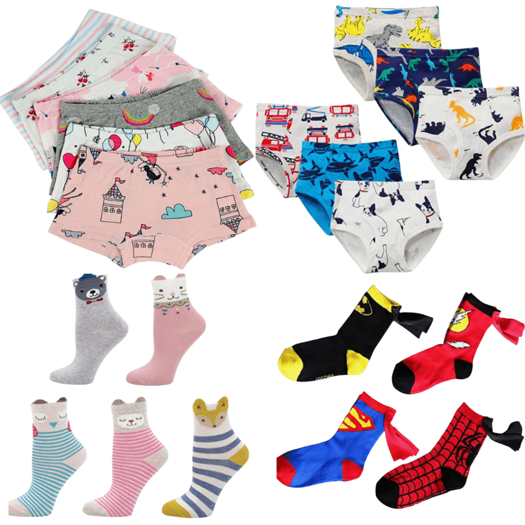 Socks and underwear for stockings; best stocking stuffer ideas for toddlers 2023.