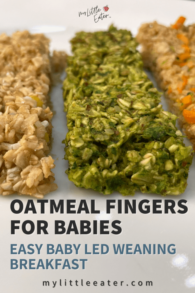 Oatmeal fingers for babies, an easy BLW breakfast.