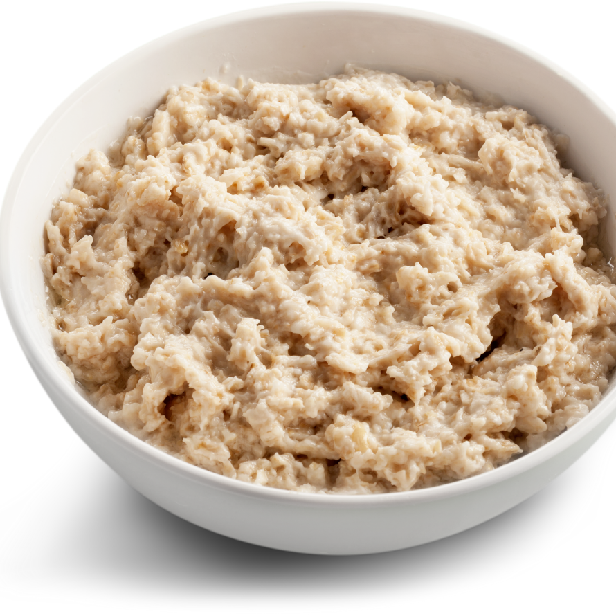 Plain oatmeal in a bowl has many nutritional benefits for babies.