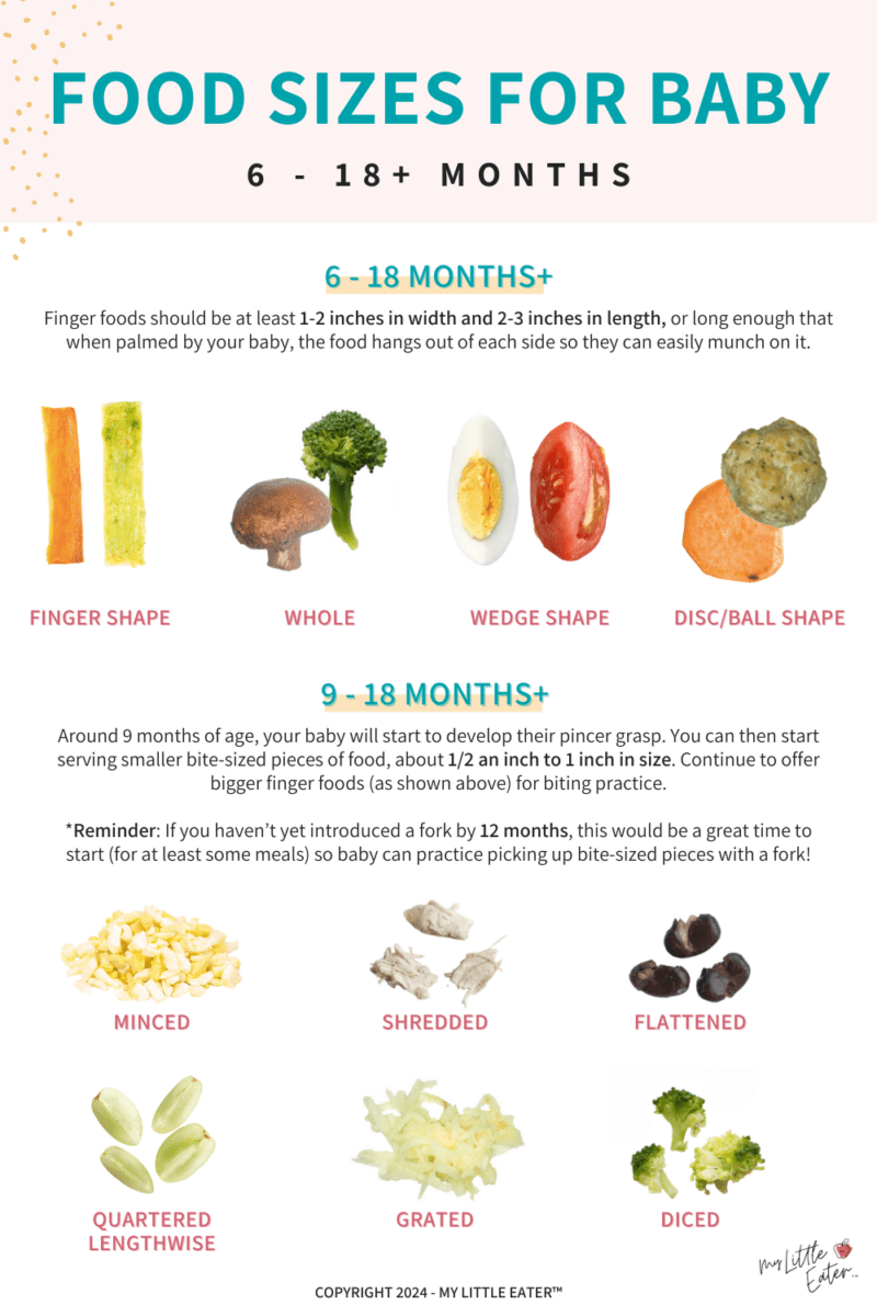 Food sizes and shapes for babies: why bigger is better (and safer) for ...