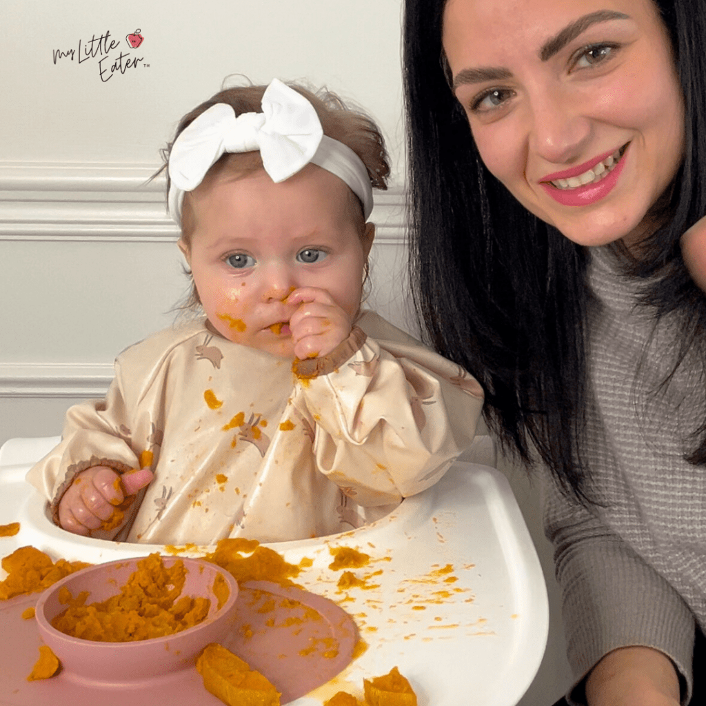 6 month old baby starting solid foods with Edwena Kennedy, RD and owner of My Little Eater.