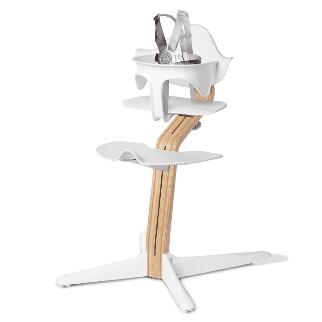 White Nomi high chair by Stokke.