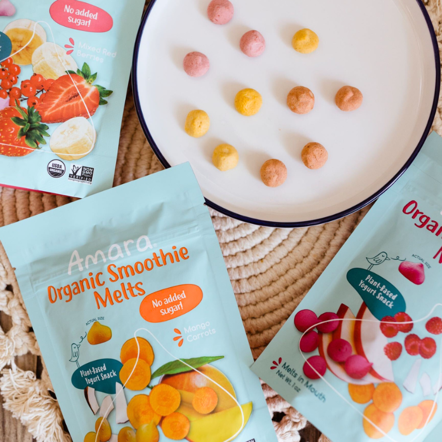 Amara Smoothie Melts for babies and toddlers.