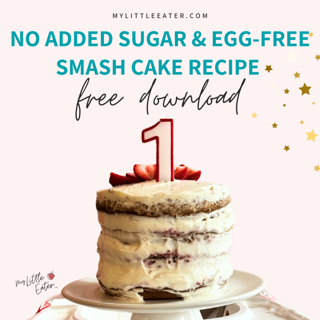Free download for an egg-free and added sugar-free smash cake.