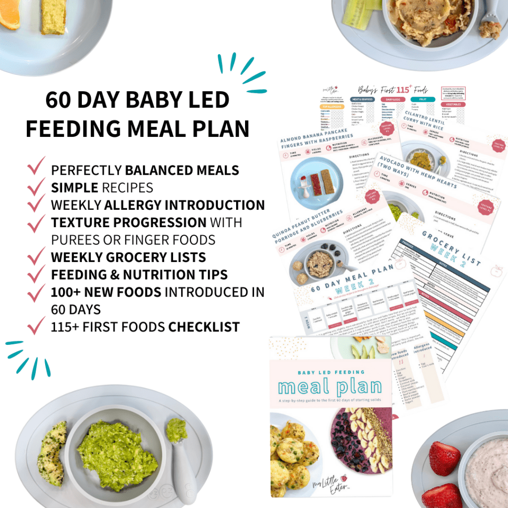 60 Day meal plan for babies.