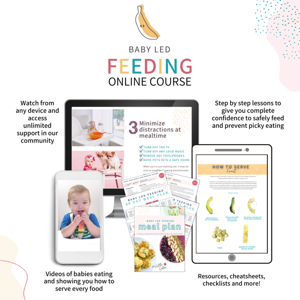 My Little Eater’s Baby Led Feeding Online Course and 60 day meal plan bundle.