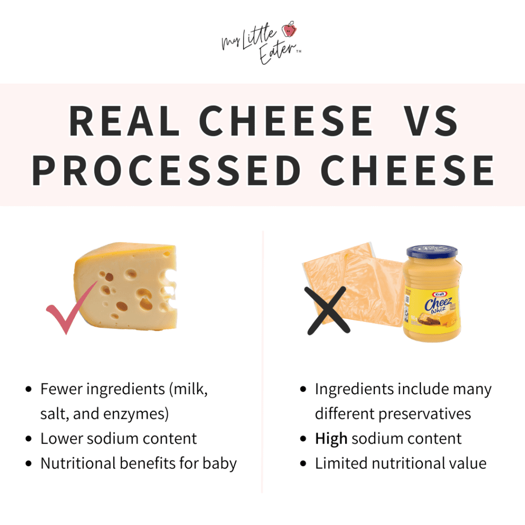 The difference between real cheese and processed cheese.