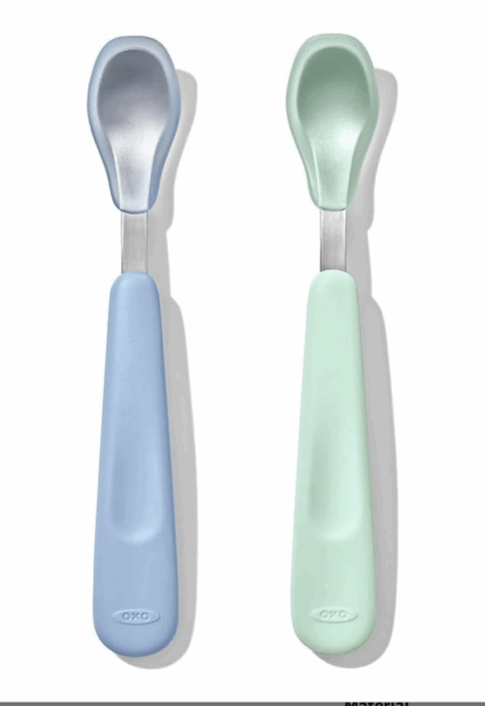 Oxotot Silicone Baby Spoon Set for 4 month old