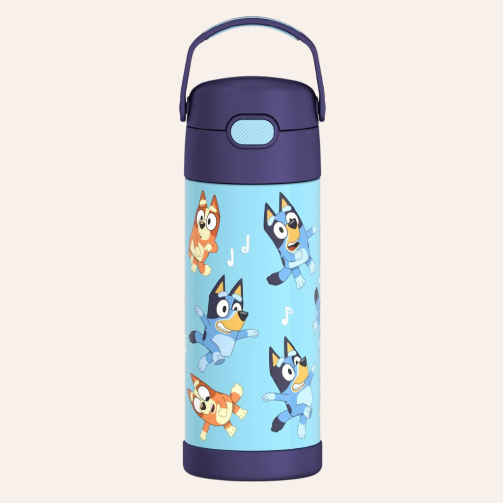 Thermos FUNtainer for toddlers with Bluey on it.