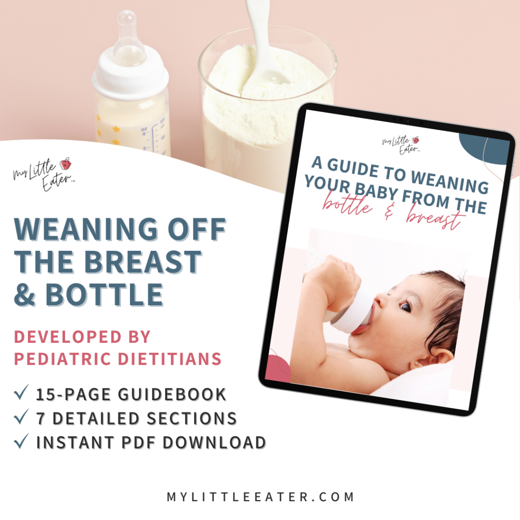 Weaning off breast milk or formula, a guide by My Little Eater.