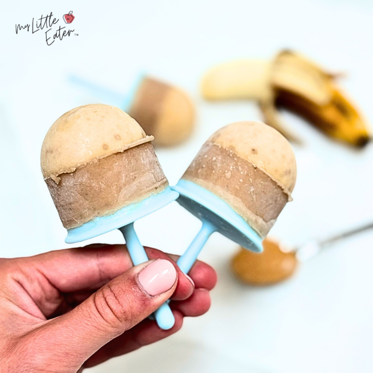 Peanut butter and banana popsicles.