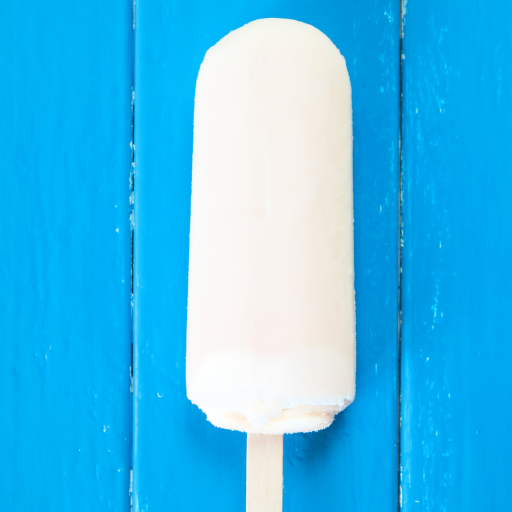 White, milk popsicle.