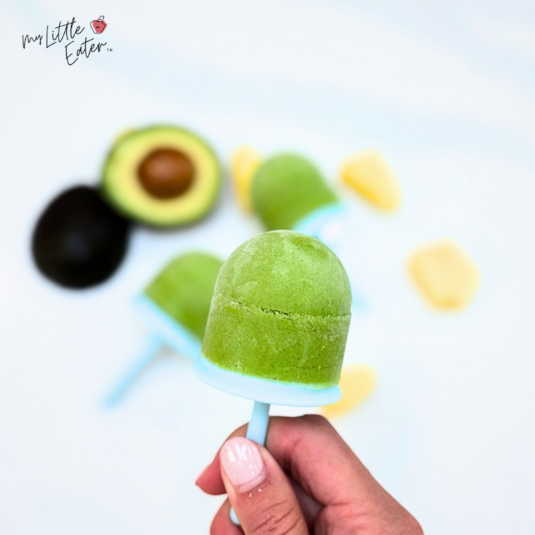 Green Monster popsicle made with similar ingredients to typical green smoothies, including spinach and avocado.